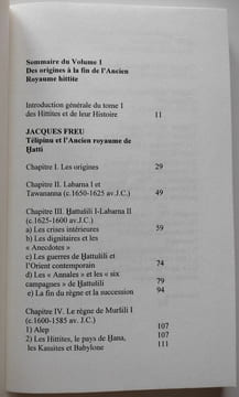 Lot de 7 livres sur les Hittites, comprenant : Les Hittites et leur histoire (trois volumes, 2007-2008). Histoire Du Mitanni, 2003 / Suppiluliuma et ...