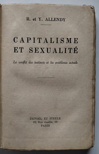 Capitalisme et sexualité. Le conflit des instincts et les problèmes actuels.
