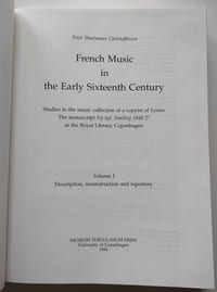 French Music in the early sixteenth century. (3 Volumes)
