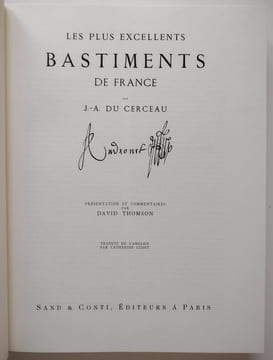 Les Plus excellents bastiments de France.. Cerceau, Androuet du – Thomson, David