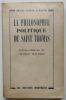 La Philosophie politique de saint Thomas d’Aquin.. Lagor, Jean-Louis