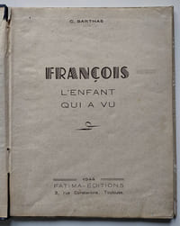 François l’enfant qui a vu.