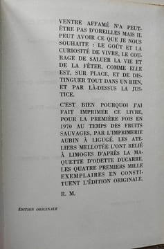 La cuisine des pauvres. Couffignal, Huguette