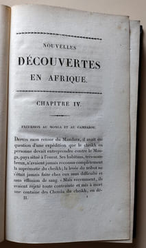 Voyages et découvertes dans le Nord et dans les parties centrales de l'Afrique, au travers du grand désert, jusqu'au 10e degré de latitude nord, et ...