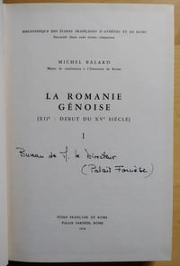 La Romanie Genoise, XIIe-début du XVe siècle. (2 volumes)