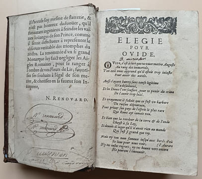 Élégie Pour Ovide - Les Métamorphoses d'Ovide - Le Jugement De Paris - XV Discours Sur Les Métamorphoses d'Ovide.. Ovide / Renouard, Nicolas ...