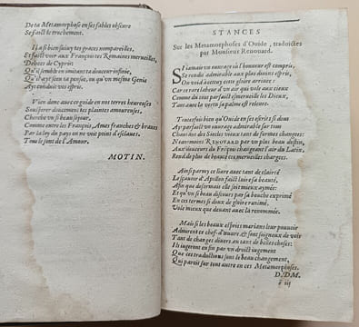 Élégie Pour Ovide - Les Métamorphoses d'Ovide - Le Jugement De Paris - XV Discours Sur Les Métamorphoses d'Ovide.. Ovide / Renouard, Nicolas ...