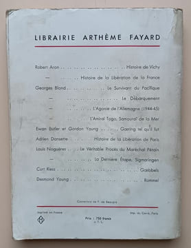 Le Testament politique de Hitler - Notes recueillies par Martin Bormann - Préface de H.R. Trevor-Roper - Commentaires de André François-Poncet - ...