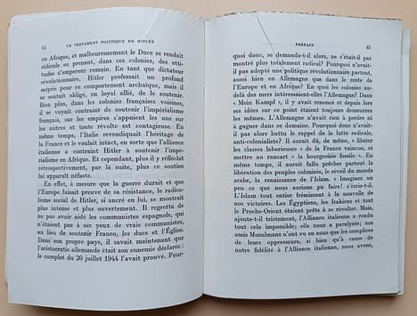 Le Testament politique de Hitler - Notes recueillies par Martin Bormann - Préface de H.R. Trevor-Roper - Commentaires de André François-Poncet - ...