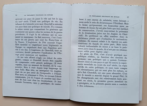 Le Testament politique de Hitler - Notes recueillies par Martin Bormann - Préface de H.R. Trevor-Roper - Commentaires de André François-Poncet - ...