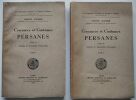 Croyances et Coutumes Persanes suivies de Contes et Chansons Populaires. [2 Tomes]. Massé, Henri