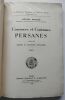 Croyances et Coutumes Persanes suivies de Contes et Chansons Populaires. [2 Tomes]. Massé, Henri