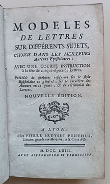 Modèles de lettres sur différents sujets, choisis dans les meilleurs auteurs épistolaires. Madelaine, Louis Philipon de la