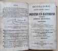 Nouveau manuel complet du peintre en batimens, vitrier, doreur, argenteur et vernisseur. Riffault / Toussaint de Sens / Vergnaud 