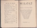 Hommage à Milosz. Milosz Oscar Venceslas de Lubicz (27 Mai 1877 - 2 mars 1939), Textes et documents inédits présentés par Armand Guibert. . Collectif ...