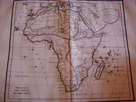 CARTE GEOGRAPHIQUE:Carte AFRIQUE divisée en ses principaux Etats,1820. Vaugondy, Robert de, Didier - Delamarche, Francois