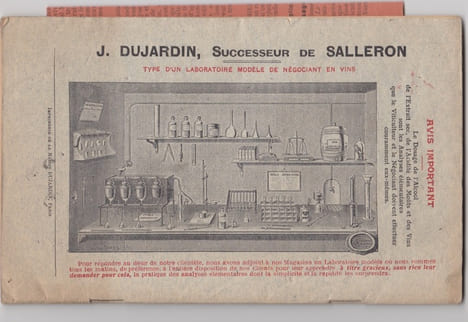 catalogue des instruments oenologiques de précision a la vinification et a l'analyse des vins. DUJARDIN J.,/Salleron