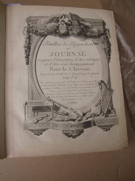 Feuilles de Terpsichore, ou Journal composé d'ouvertures, d'airs arrangés et d'airs avec accompagnement pour le clavecin. année 2, du no. 1 a 52 - ...
