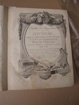 Feuilles de Terpsichore, ou Journal composé d'ouvertures, d'airs arrangés et d'airs avec accompagnement pour le clavecin. année 2, du no. 1 a 52 - ...