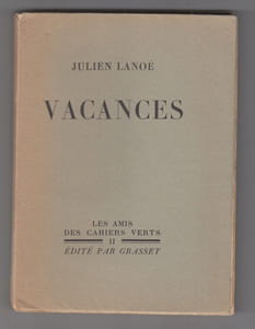 Vacances. Avant-propos de Daniel Halévy et préface de Gabriel Marcel.