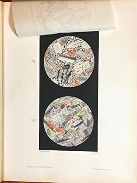 Minéralogie micrographique, Roches eruptives francaises,complet en 2 volumes texte et planches,relié avec Fossiles caractéristiques des terrains ...