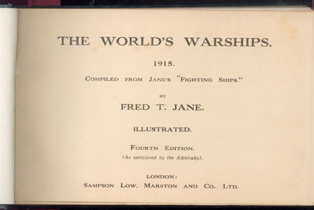 The World's Warships 1915.compiled from Jane's "Fighting Ships". Fourth Edition