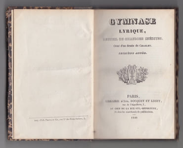Gymnase lyrique, receuil de chansons inedites
