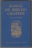 Manuel de bibliographie.. MALCLES (L.-N.)