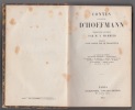 CONTES FANTASTIQUES, traduction nouvelle de X.MARMIER,précédée d'une notice par le traducteur.. Hoffmann, Ernst Theodor Amadeus (1776-1822)