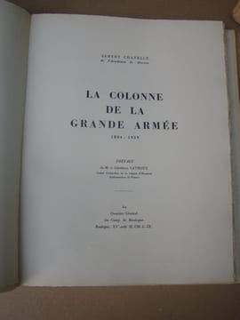 LA COLONNE DE LA GRANDE ARMEE 1804 / 1959. CHATELLE Albert-