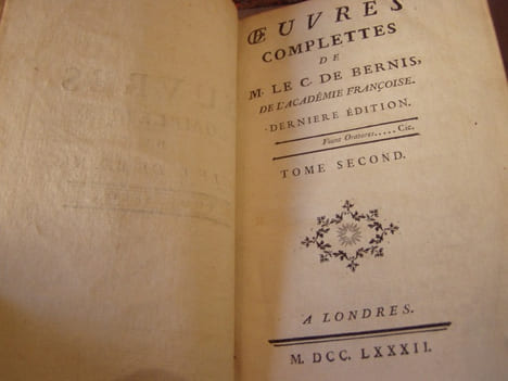 Oeuvres complettes de M. le C. de BERNIS de l'Académie Françoise. Dernière Edition. . BERNIS (François-Joachim de Pierres, Comte de)
