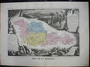 Moselle,Carte  : DEPARTEMENT DE. LEVASSEUR V.