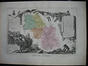 ISERE,Carte  : DEPARTEMENT DE. LEVASSEUR V.