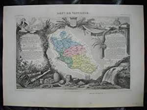 VAUCLUSE,Carte  : DEPARTEMENT DE. LEVASSEUR V.