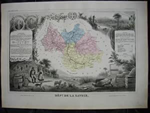 SAVOIE,Carte  : DEPARTEMENT DE. LEVASSEUR V.