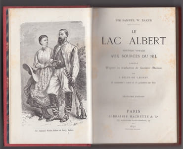 Le Lac Albert. Nouveau voyage aux sources du Nil. Abrege d'apres la taduction de Gustave Masson par J. Belin De Launay . Avec une carte et 16 gravures sur bois ht. Deuxieme edition.