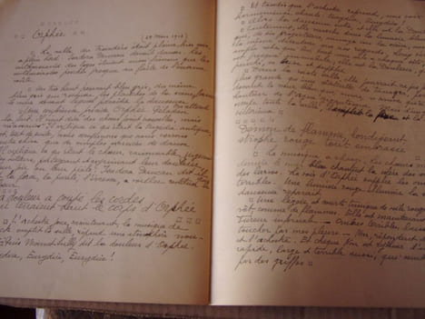 ISADORA DUNCAN fille de Promethée,proses,manuscrit autographe original a l’encre avec corrections. Divoire Fernand