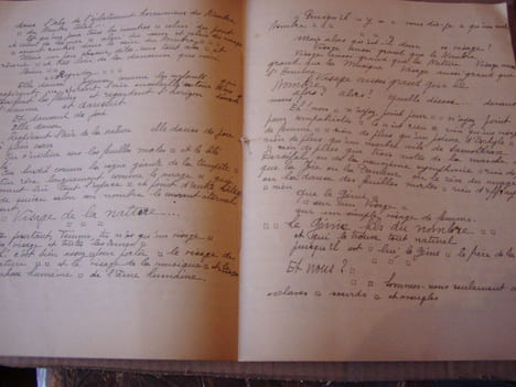 ISADORA DUNCAN fille de Promethée,proses,manuscrit autographe original a l’encre avec corrections. Divoire Fernand