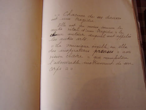 ISADORA DUNCAN fille de Promethée,proses,manuscrit autographe original a l’encre avec corrections. Divoire Fernand