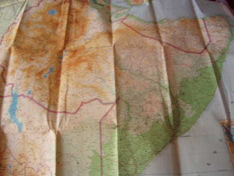 CARTA GEOGRAFICA DELL' AFRICA ORIENTALE (Eritrea, Somalia, Abissinia "Etiopia"). Anonyme