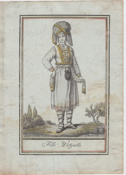 Femme Wotyake. Russie. GRASSET de SAINT SAUVEUR Jacques (GRAVURE)