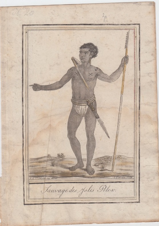 sauvage des Isles PELEW. GRASSET de SAINT SAUVEUR Jacques (GRAVURE)