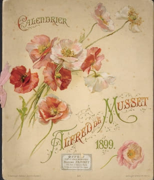 CALENDRIER Alfred de MUSSET 1899. MUSSET Alfred de.