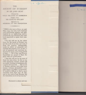 THE ASCENT OF EVEREST.. HUNT John.