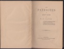 LES PATRIOTES DE 1837 / 1838- . DAVID- L.O.