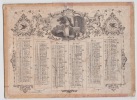 Calendrier 1850 gravé,double face par semestre ,la jeune italienne. Calendrier 1850