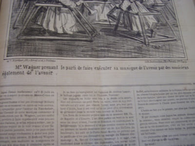 Wagner caricature - Lithographie -Portrait-charge