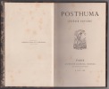 Posthuma  (poesie intime). (Par Alexandre Cosnard.). Anonyme Cosnard, Alexandre