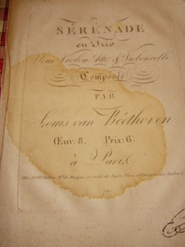 SERENADE EN TRIO pour Violon,Alto et Violoncelle composee par Louis Van Beethoven. Beethoven Ludwig van 1770 1827 - BEETHOVEN, Ludwig van 1770-1827