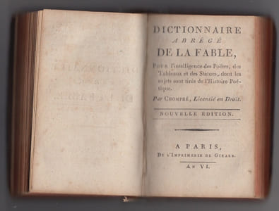 Dictionnaire abrege de la fable pour l'intelligence des poetes, des tableaux & des statues, dont les sujets sont tires de l'histoire poetique.